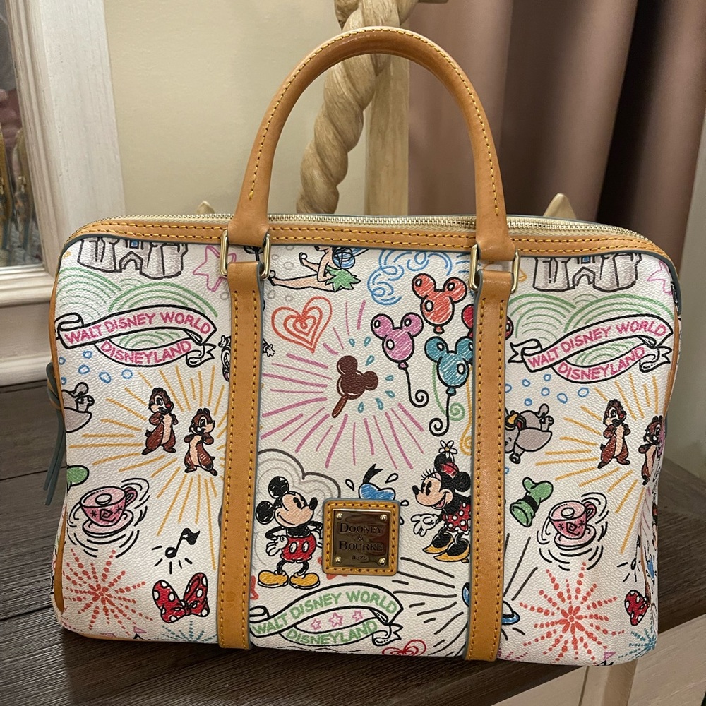 Disney Sketch Dooney and Bourke Barrel Satchel